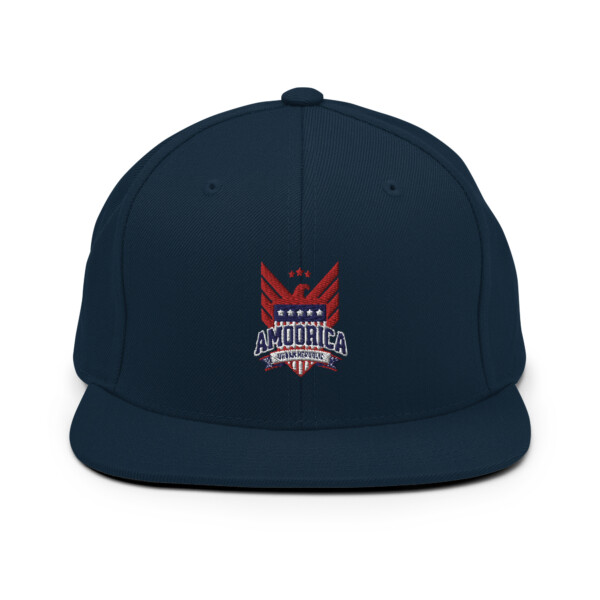 Navy Amoorica Snapback Hat