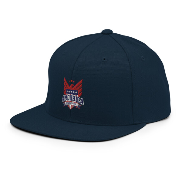 Navy Amoorica Snapback Hat - Image 3