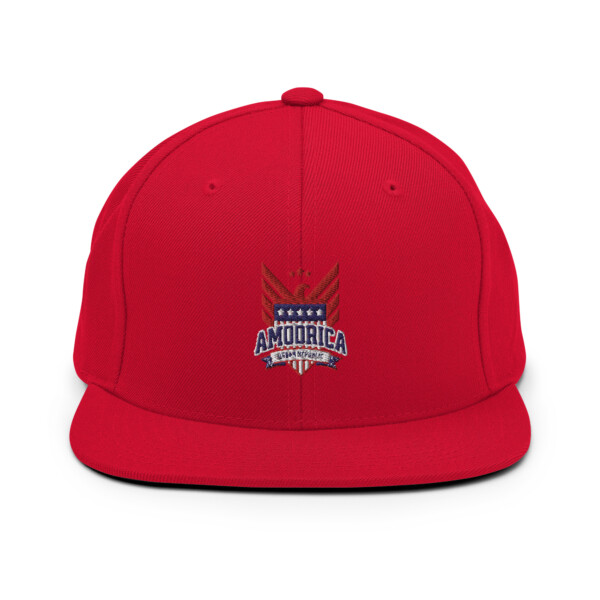 Red Amoorica Snapback Hat