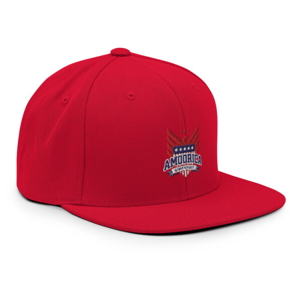 Red Amoorica Snapback Hat - Image 4