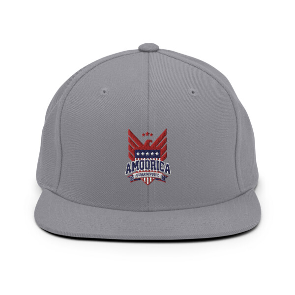Silver Amoorica Snapback Hat