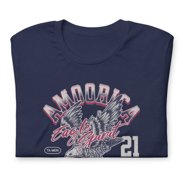 Mens Navy Amoorican Eagle Warriors T-Shirt - Image 3