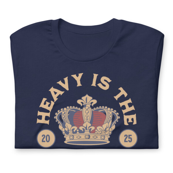 Mens Navy Heavy Is The Crown T-Shirt - Image 3