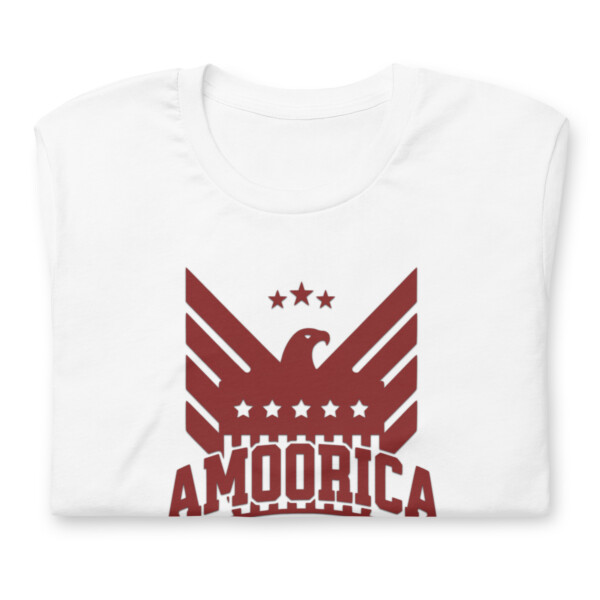 Amoorica Burgandy "5 Star General" White T-Shirts - Image 3