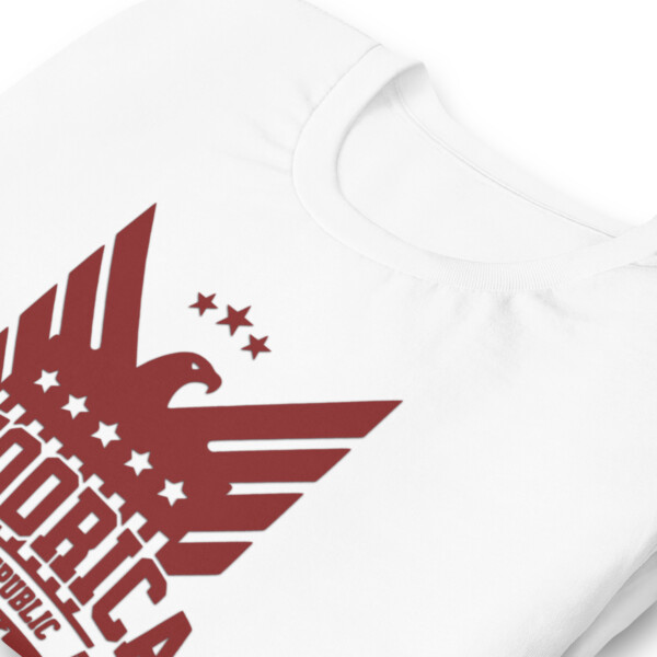 Amoorica Burgandy "5 Star General" White T-Shirts - Image 2